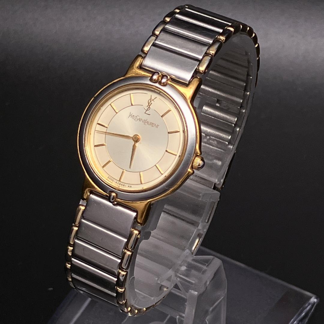 【新品電池/稼働】イヴサンローラン YSL 腕時計 レディース クォーツコンビ