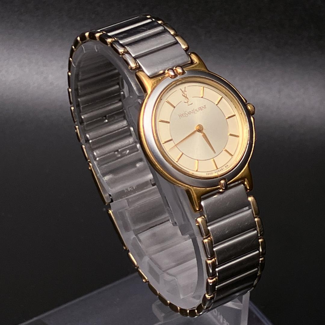 【新品電池/稼働】イヴサンローラン YSL 腕時計 レディース クォーツコンビ