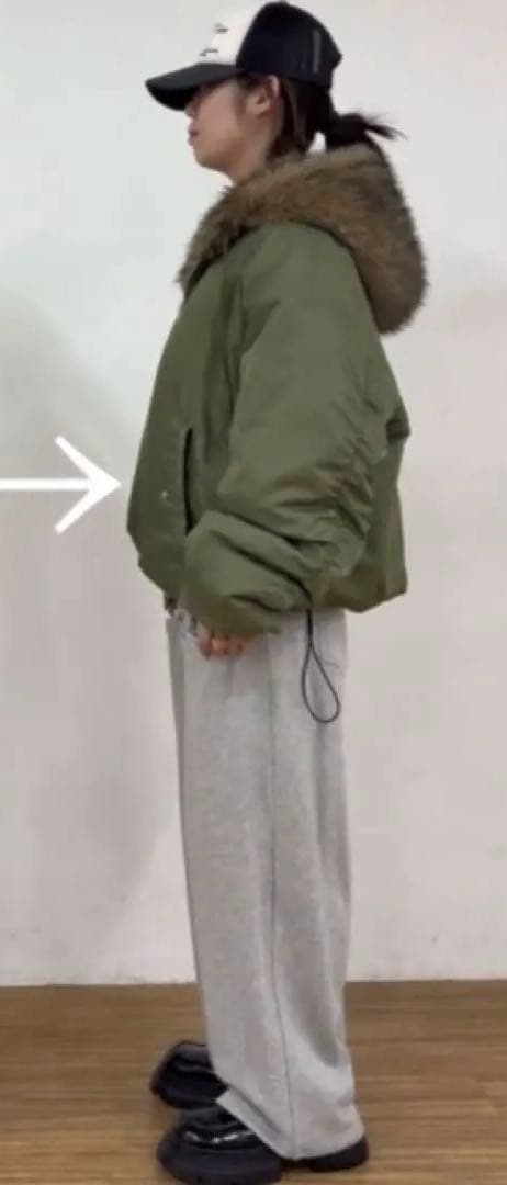 who'swhogallery 2WAYリバーシブルファーブルゾン　ダブルジップ