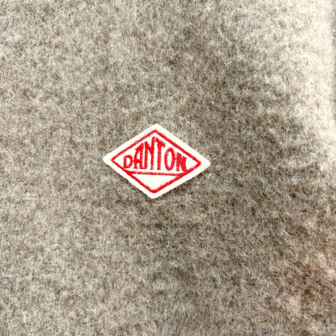 極美品　ダントン　ウールモッサ　ノーカラージャケット　モカ