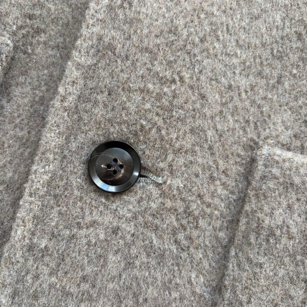 極美品　ダントン　ウールモッサ　ノーカラージャケット　モカ