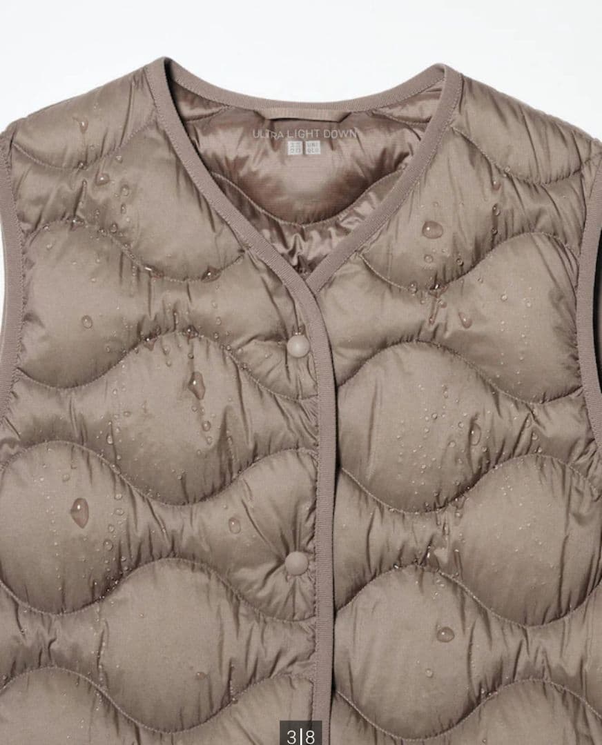 ユニクロ　ウルトラライトダウンロングベスト　XL　ブラック