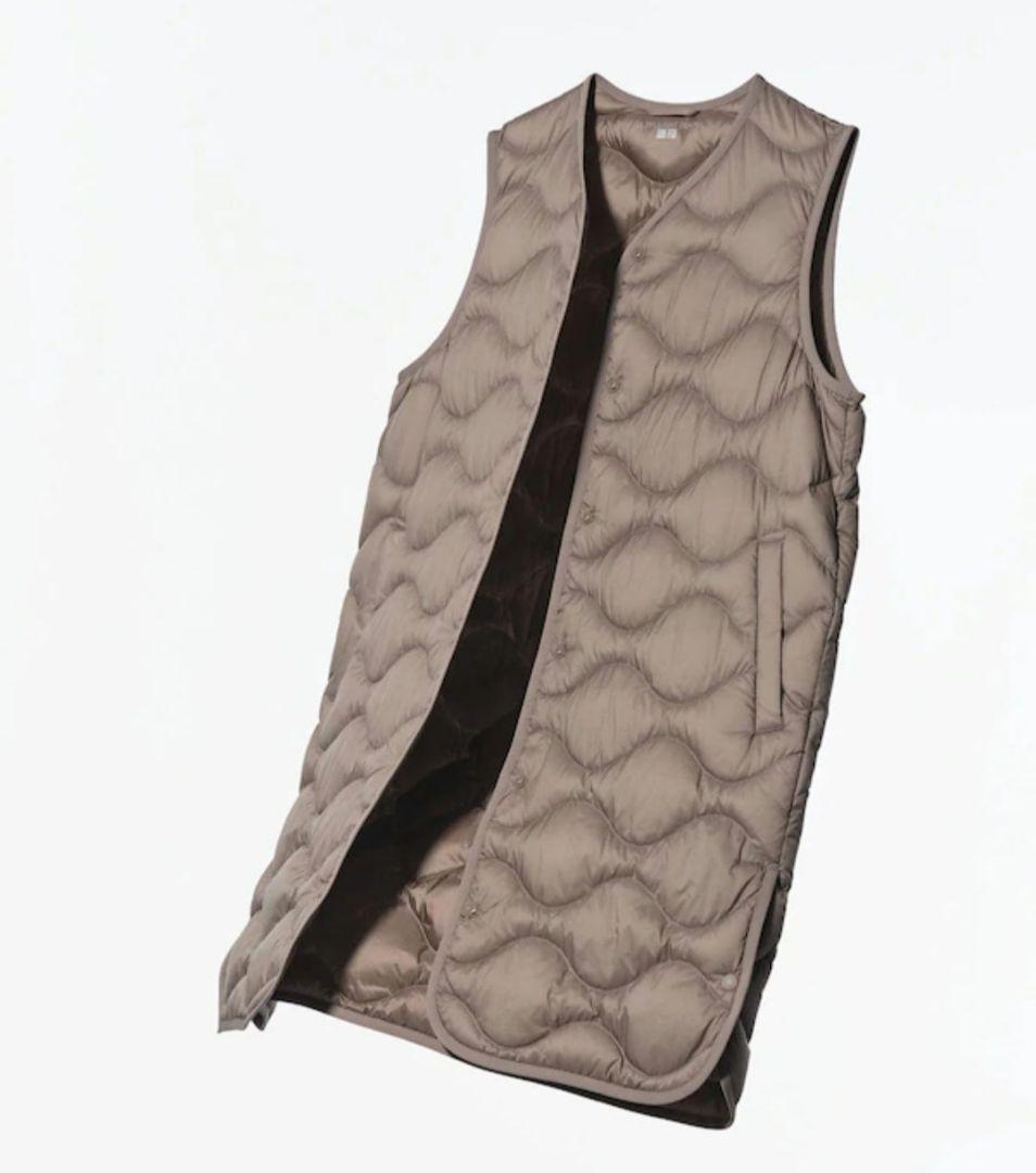 ユニクロ　ウルトラライトダウンロングベスト　XL　ブラック