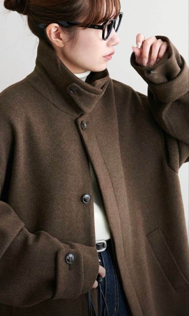 DICOST レディース ロングコート ブラウン