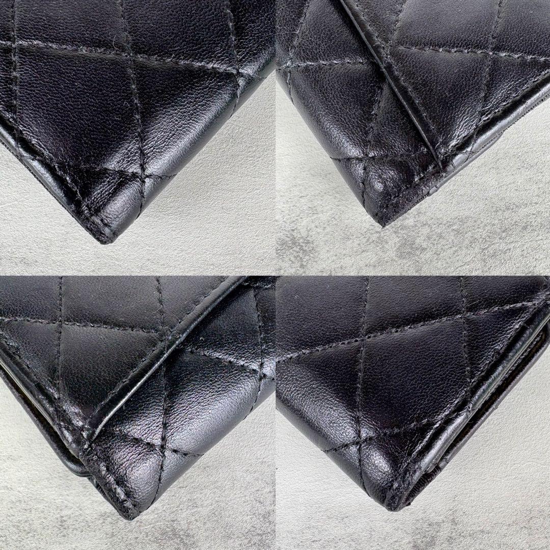 CHANEL キーリング　キーケース　マトラッセ　ラムスキン　カードケース