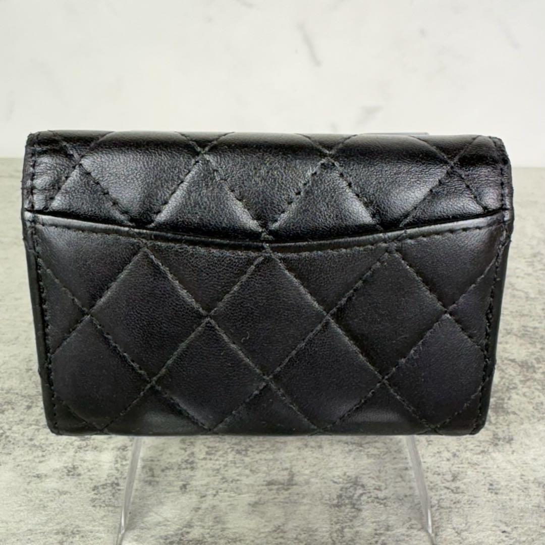 CHANEL キーリング　キーケース　マトラッセ　ラムスキン　カードケース