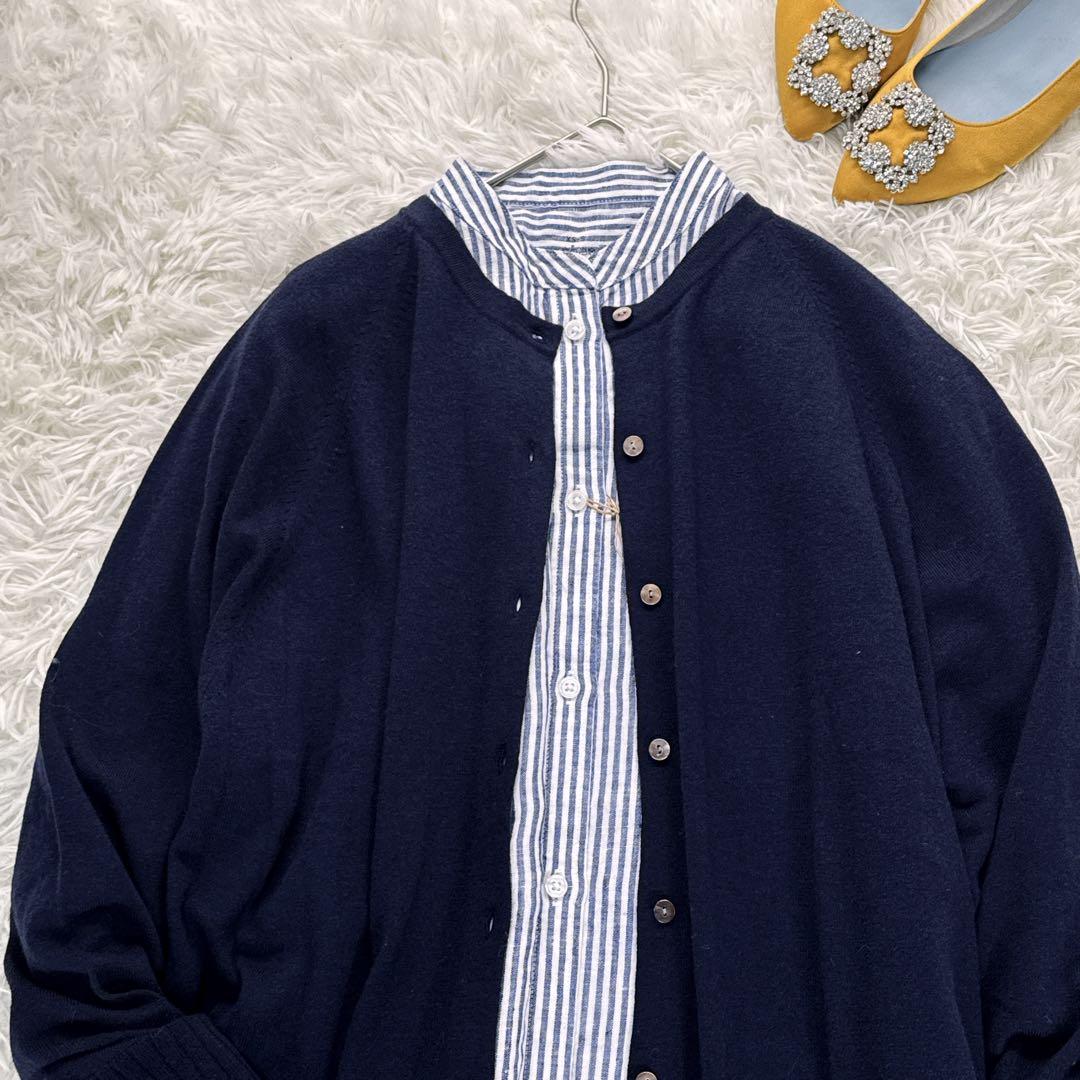 美品✨北欧暮らしの道具店　「開けても閉じても、コーデがまとまるカーディガン」