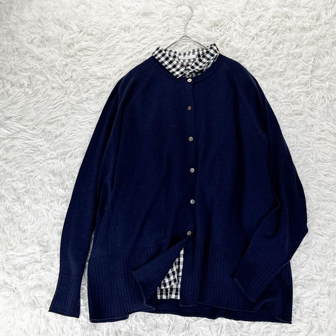 美品✨北欧暮らしの道具店　「開けても閉じても、コーデがまとまるカーディガン」