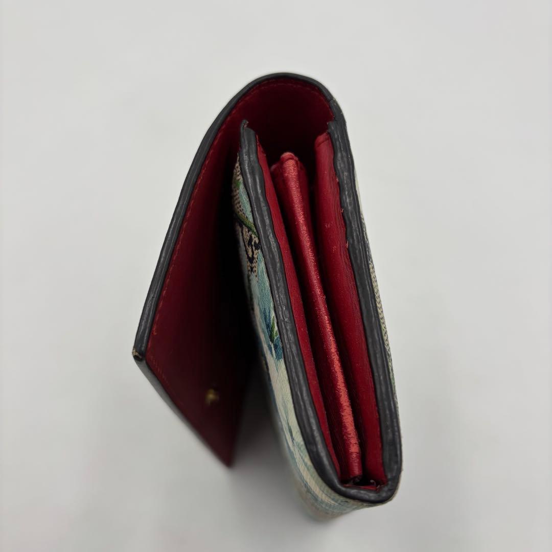 GUCCI グッチ GGブルームス スプリーム レザー 長財布 PVC 花柄