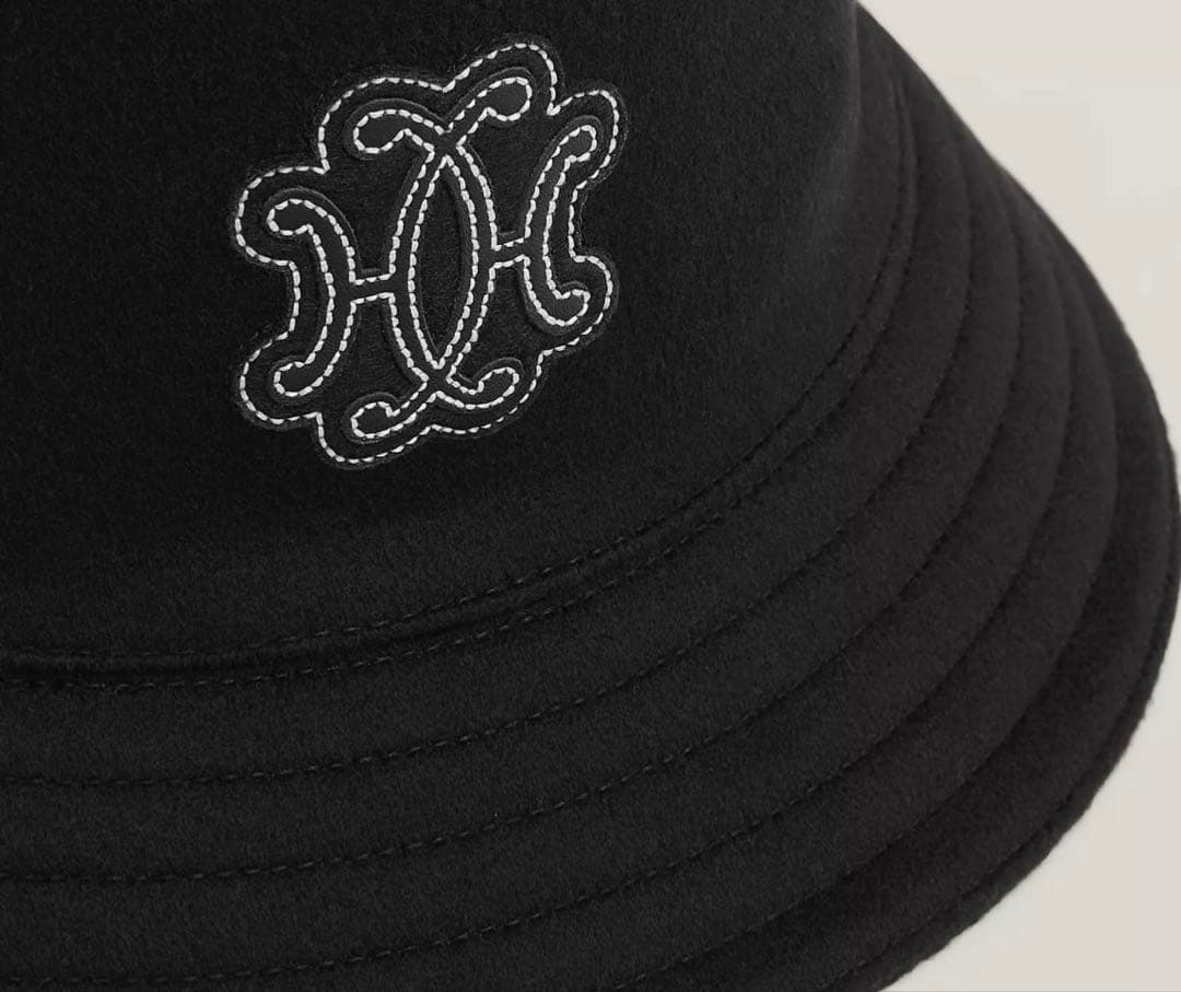 [最終] HERMES バケットハット リフト 黒　59 箱等付属品あり