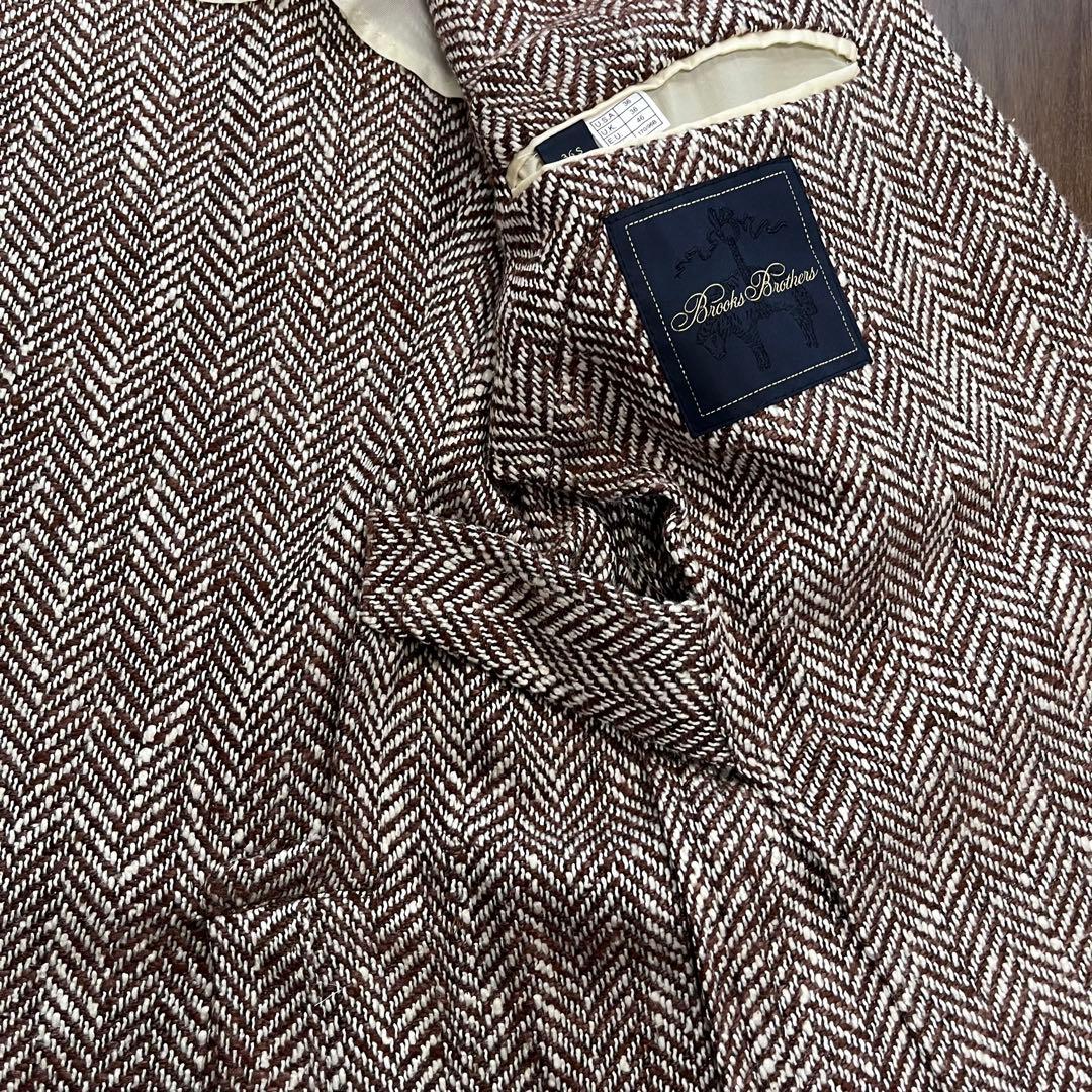 タグ有 US製 ブルックスブラザーズ ヘリンボーン テーラードジャケット