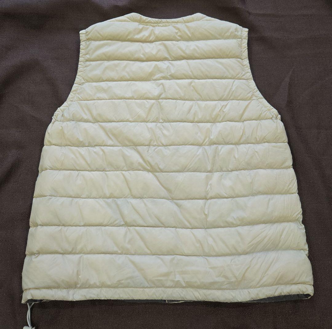 美品 ダントン DANTON◆インナーダウンベスト アイボリー 36 Vネック