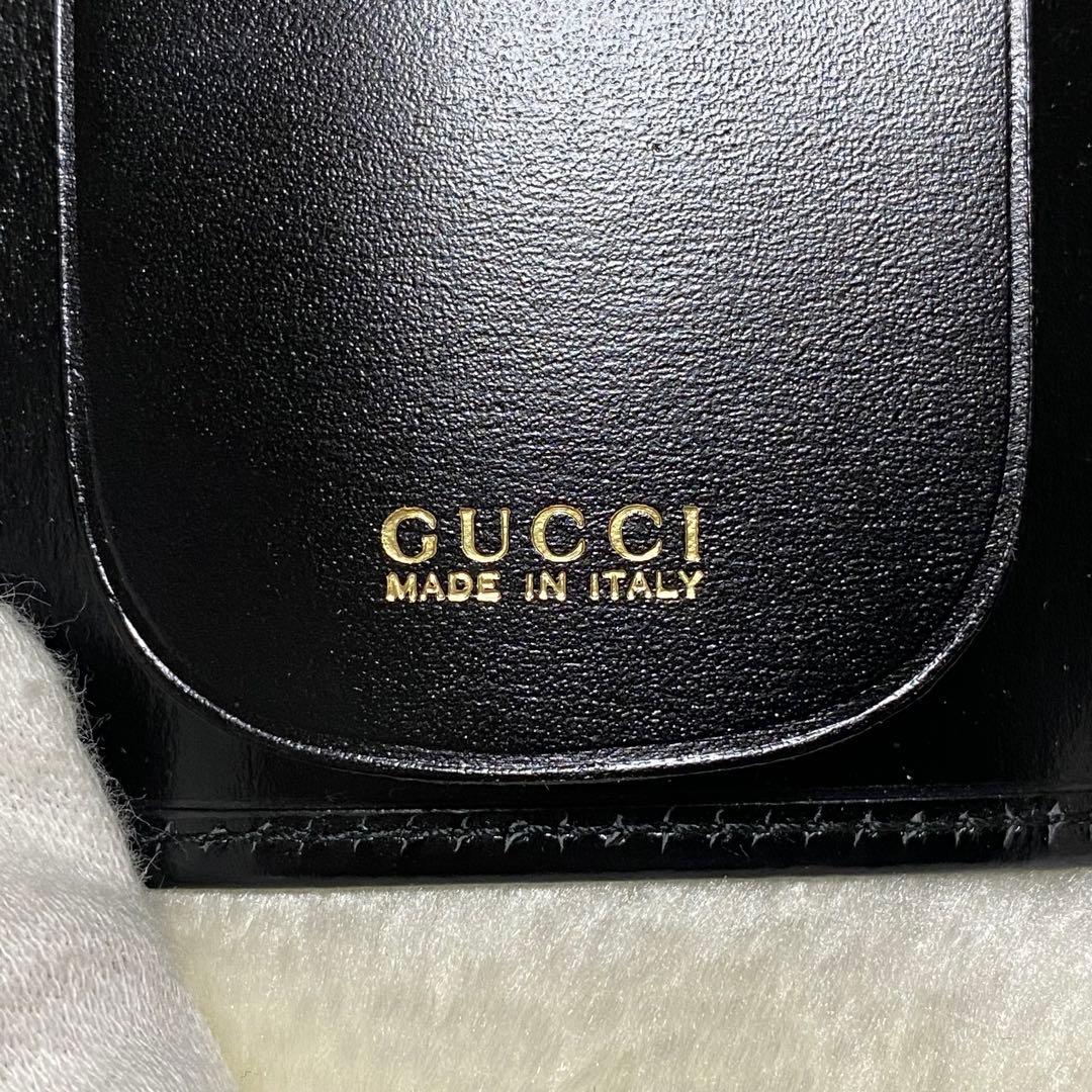 未使用保管品✨グッチ6連キーケース　黒ブラック　レザー　ゴールド金具　イタリア製