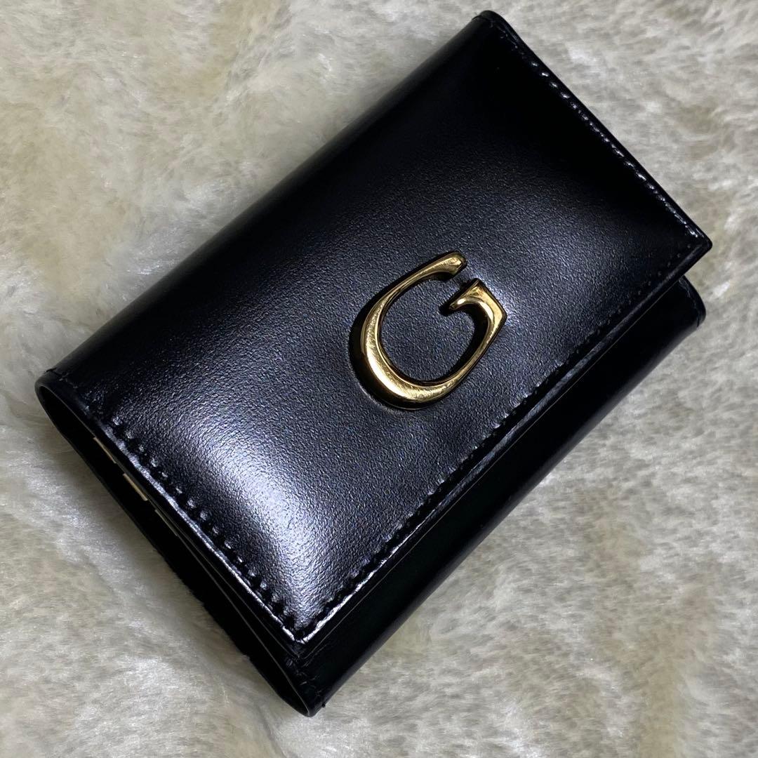 未使用保管品✨グッチ6連キーケース　黒ブラック　レザー　ゴールド金具　イタリア製