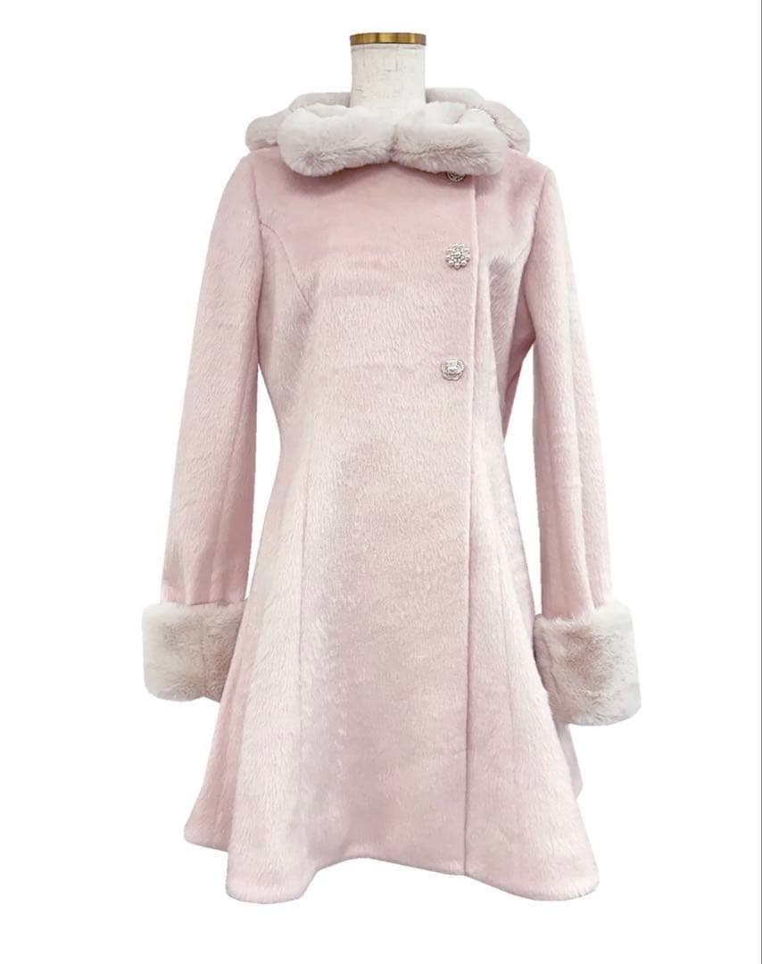 Rose Muse　tippet set flare coat ピンク