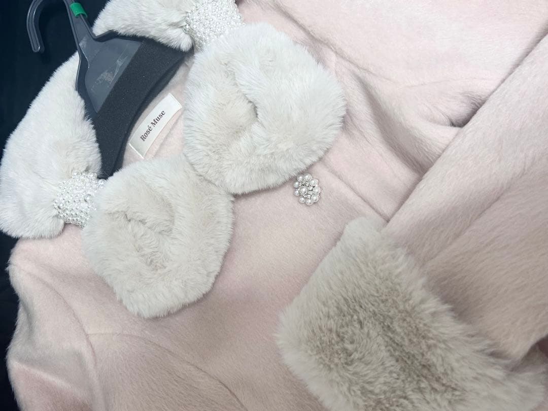 Rose Muse　tippet set flare coat ピンク