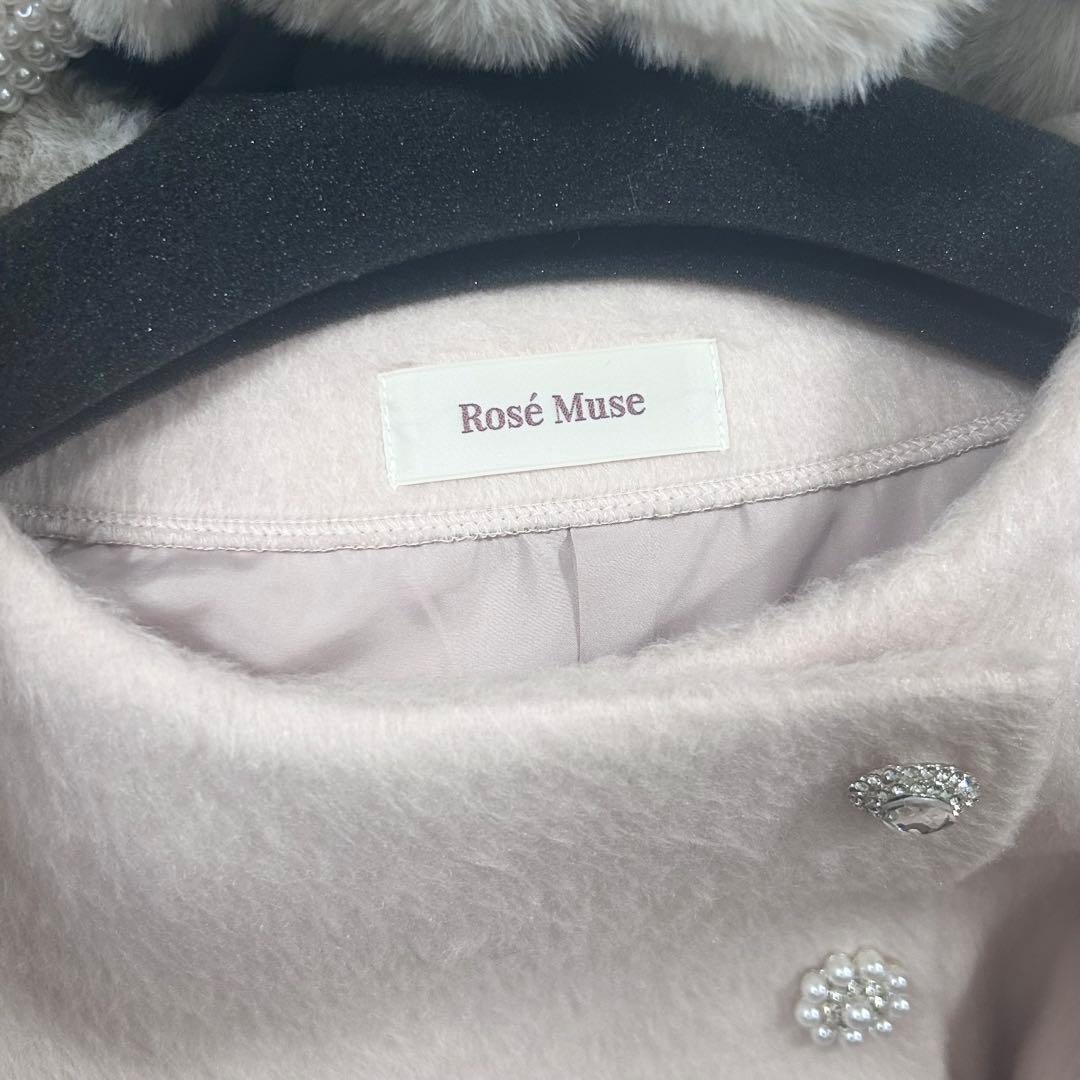 Rose Muse　tippet set flare coat ピンク