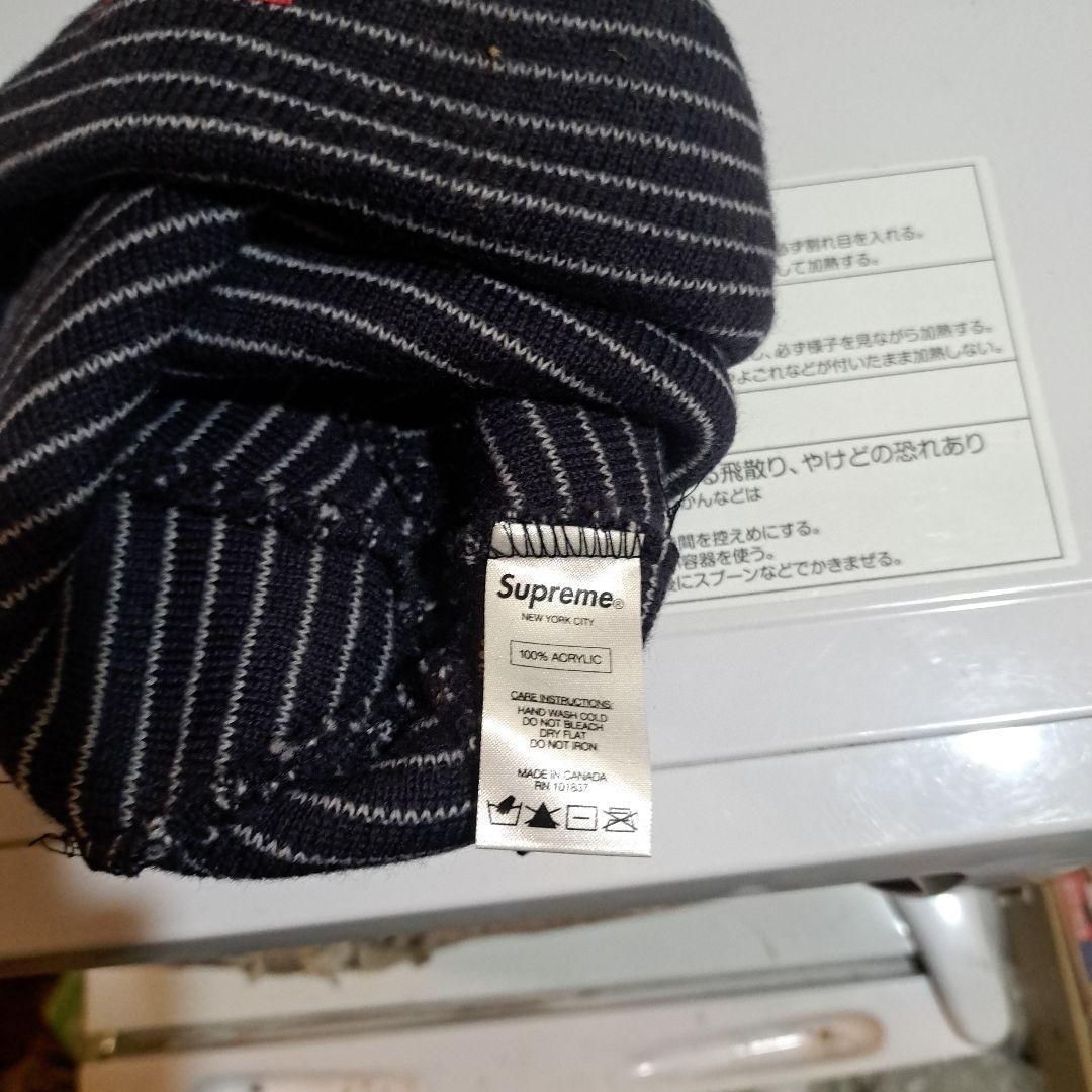 supreme stripe ストライプ beanie ビーニー ニット帽 20