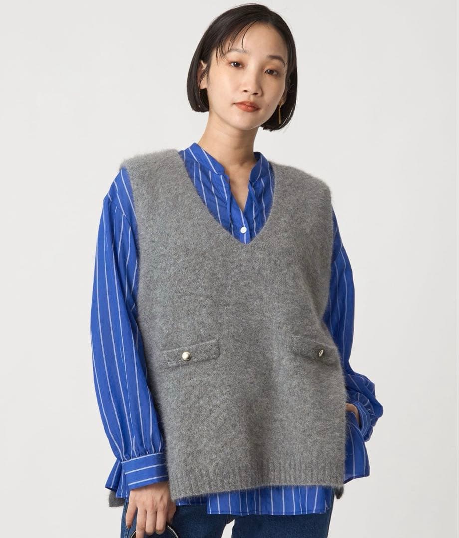 《新品タグ付き》green label relaxingヘアリー ニット ベスト