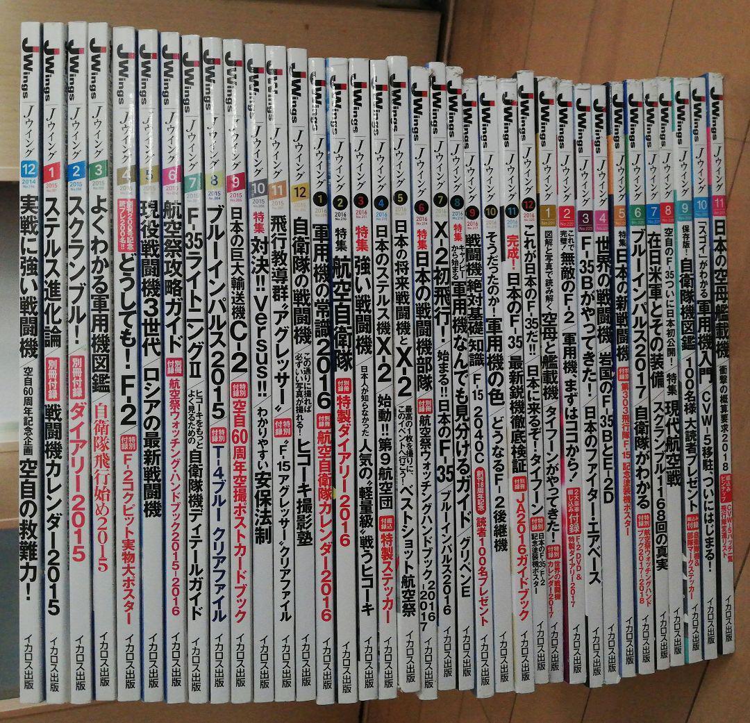 【36冊セット、付録なし】JWings 2014年12月号～2017年11月号