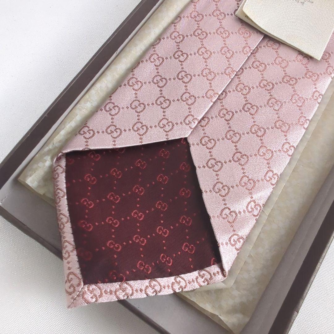 【美品】GUCCI グッチ GG柄 総柄 ロゴ ネクタイ