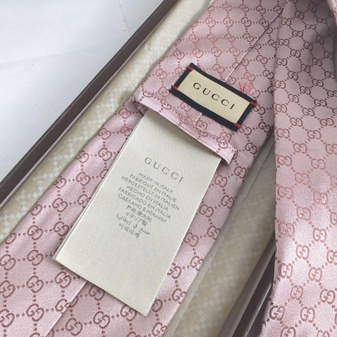 【美品】GUCCI グッチ GG柄 総柄 ロゴ ネクタイ