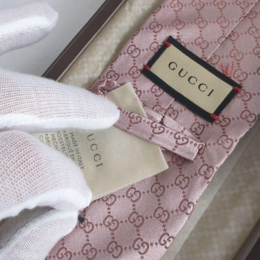 【美品】GUCCI グッチ GG柄 総柄 ロゴ ネクタイ