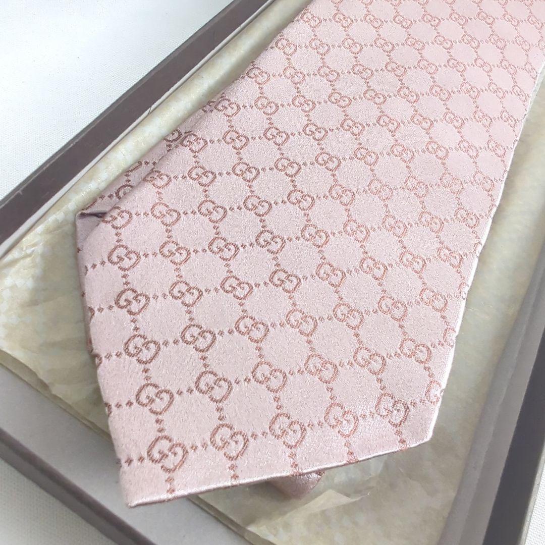 【美品】GUCCI グッチ GG柄 総柄 ロゴ ネクタイ