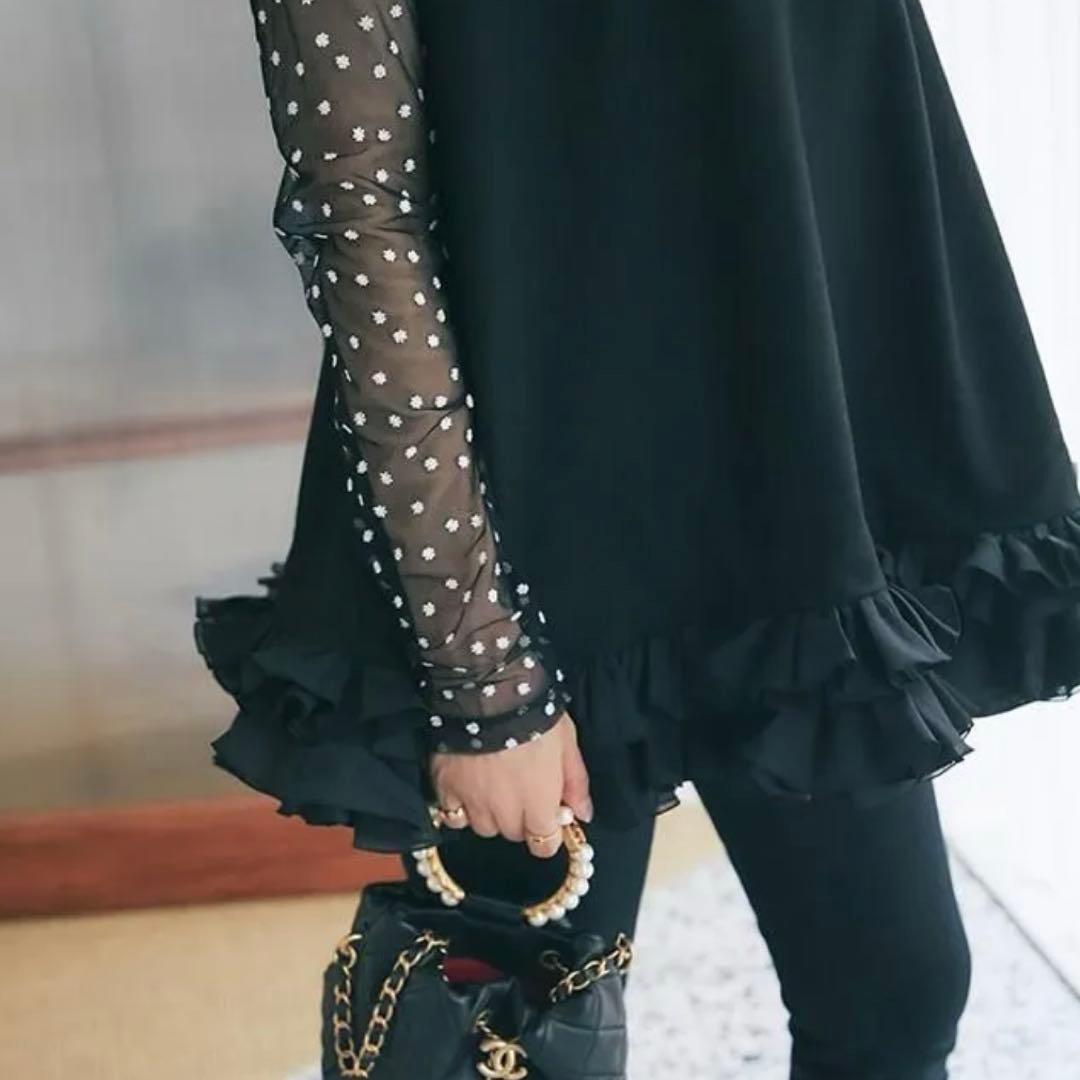 【新品】セブンテン SEVENTEN★フリルトリムトップス