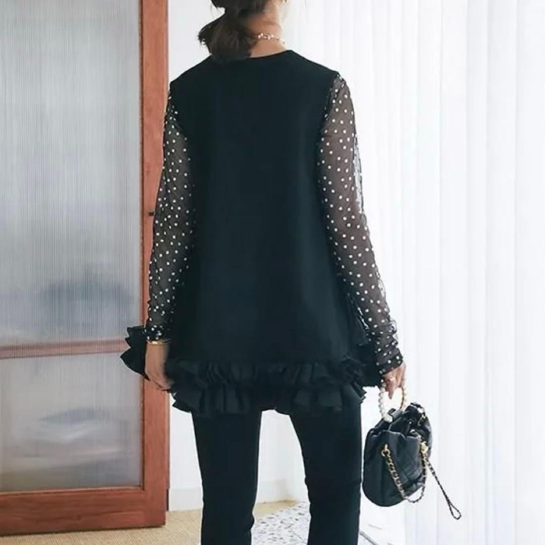 【新品】セブンテン SEVENTEN★フリルトリムトップス