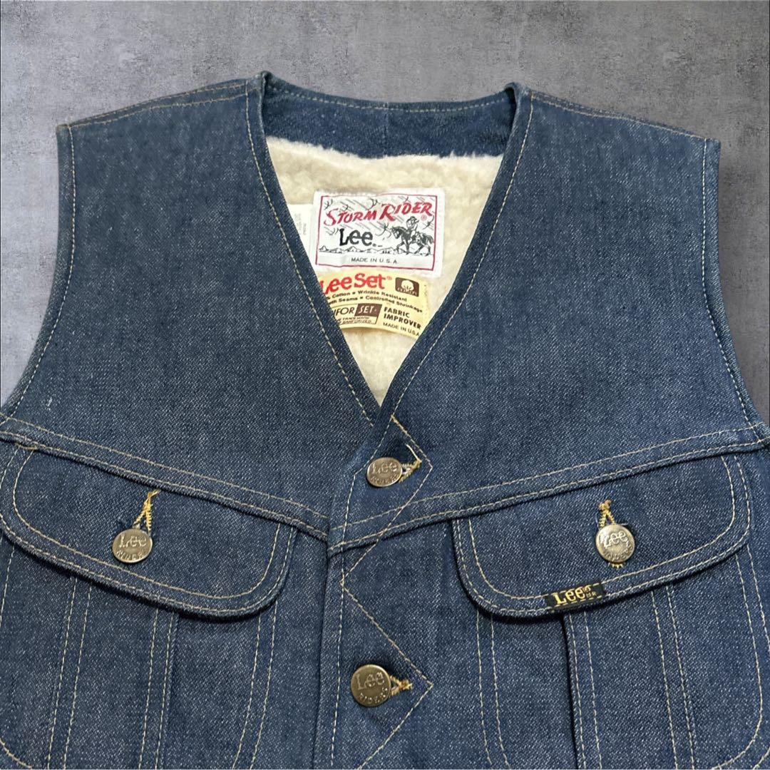 マッコリさん　80s USA製 Lee ストームライダー デニムベスト　メンズ