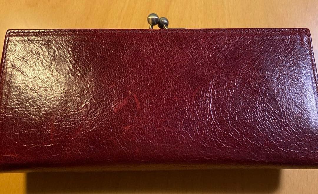 ANNA SUI⭐️蝶デザインがま口長財布 ワインレッド