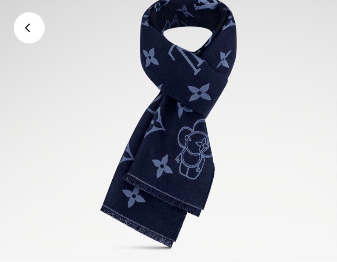 LOUIS VUITTON ウール マフラー モノグラム