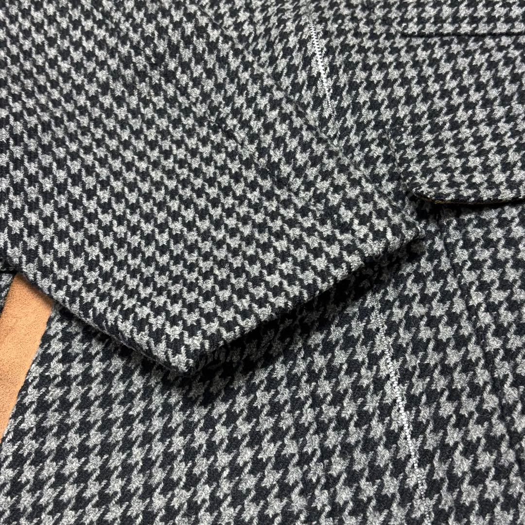 エトロ 千鳥柄 ジップアップジャケット ウール スエード