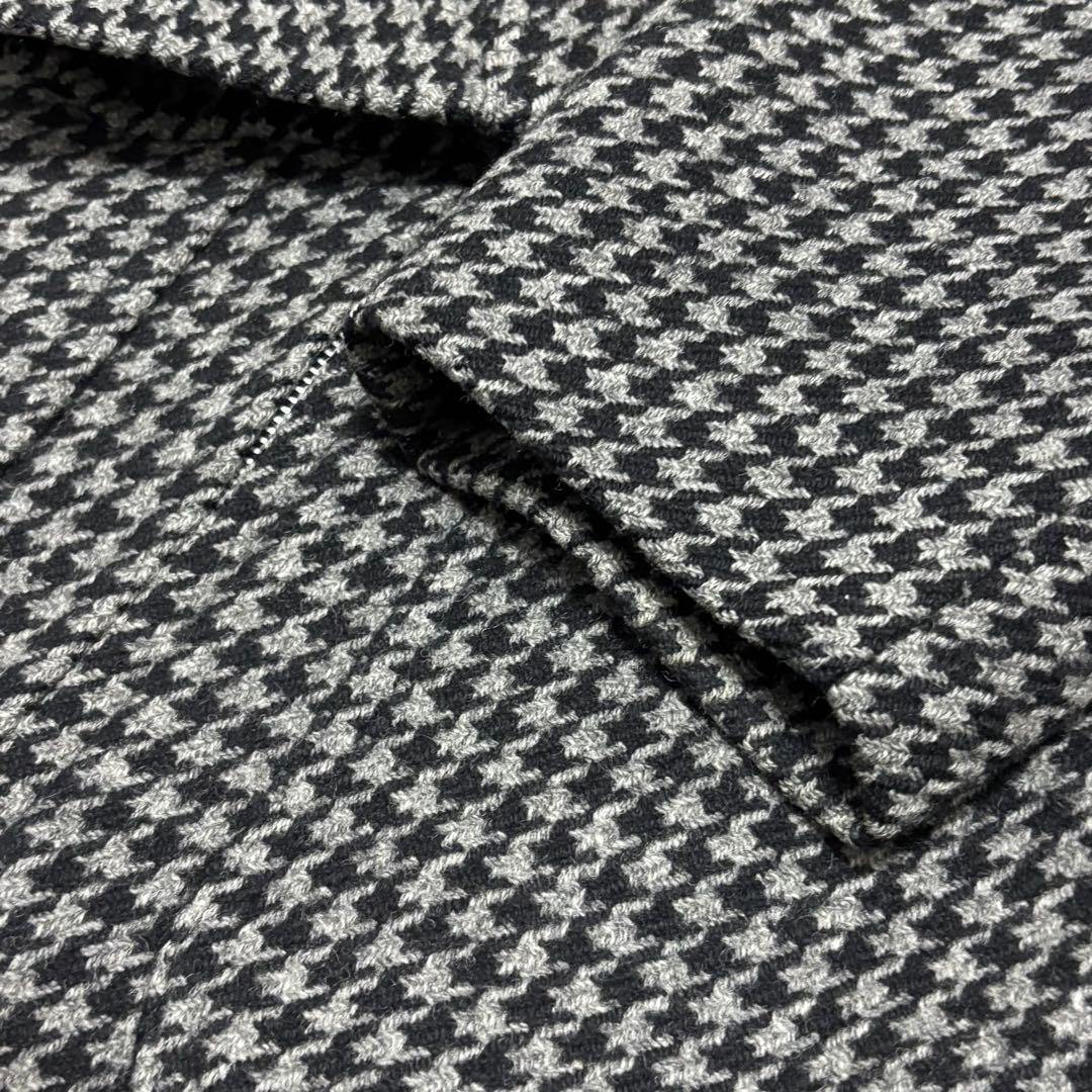 エトロ 千鳥柄 ジップアップジャケット ウール スエード