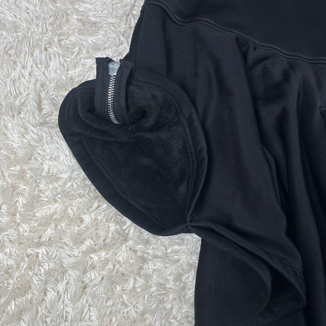 sov. ソブ AKKOコラボ 裏起毛 ポンチョ コート ブラック FREE