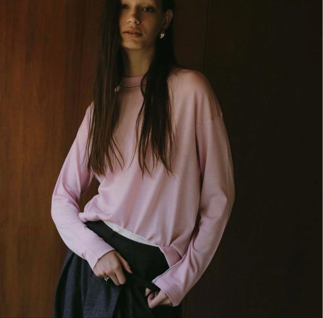 【タグ付新品未使用】lohen BY COLOR SEAM KNITピンク