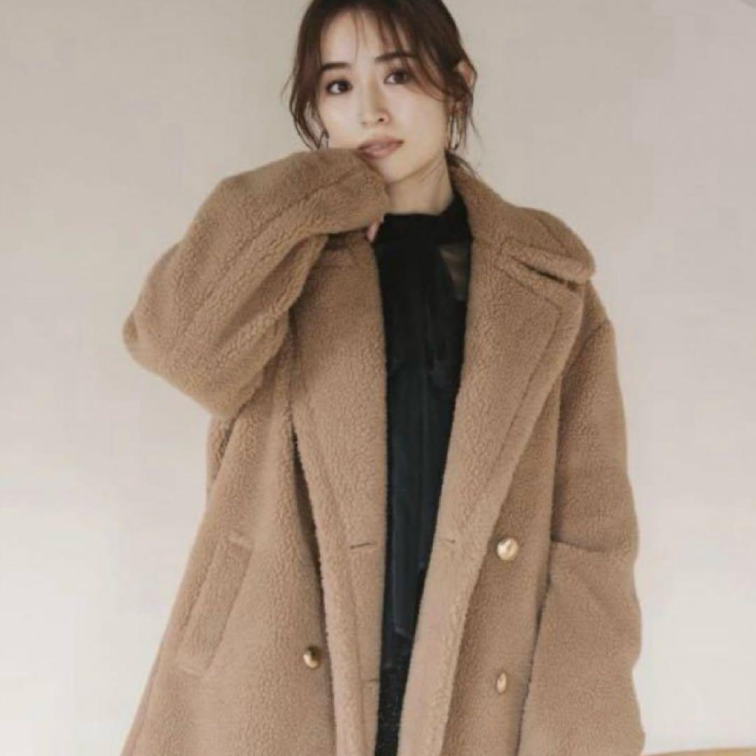 【美品✨】アプワイザーリッシェ　泉 里香　Oggi ボアダブル釦コート　2