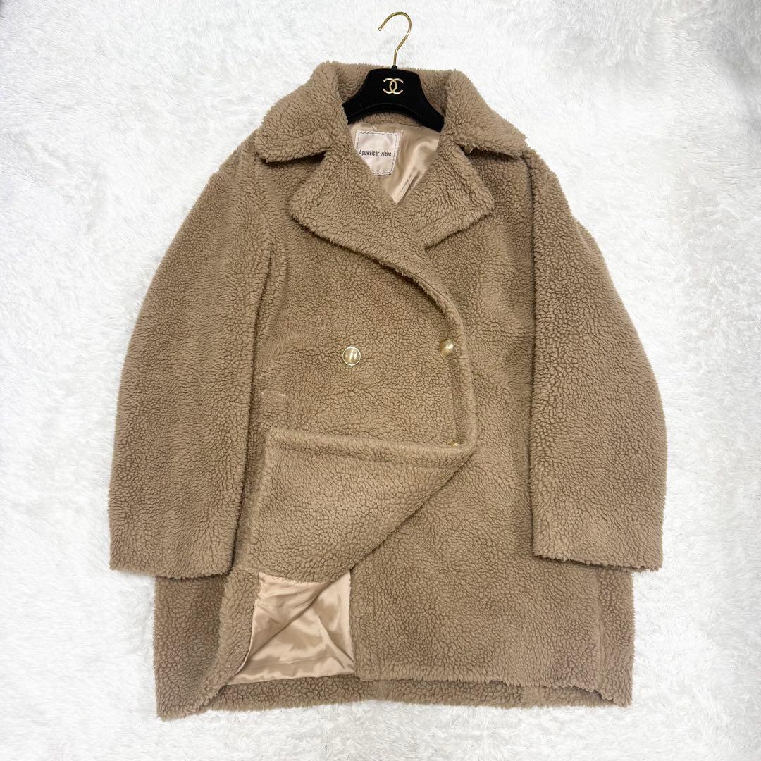 【美品✨】アプワイザーリッシェ　泉 里香　Oggi ボアダブル釦コート　2