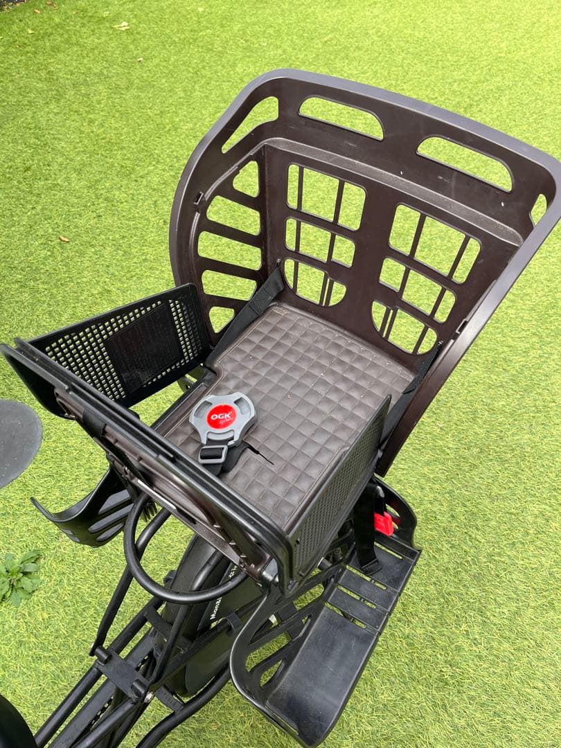 <コメント必須> チャイルドシート付きシティサイクル ブラック　3人乗り　非電動