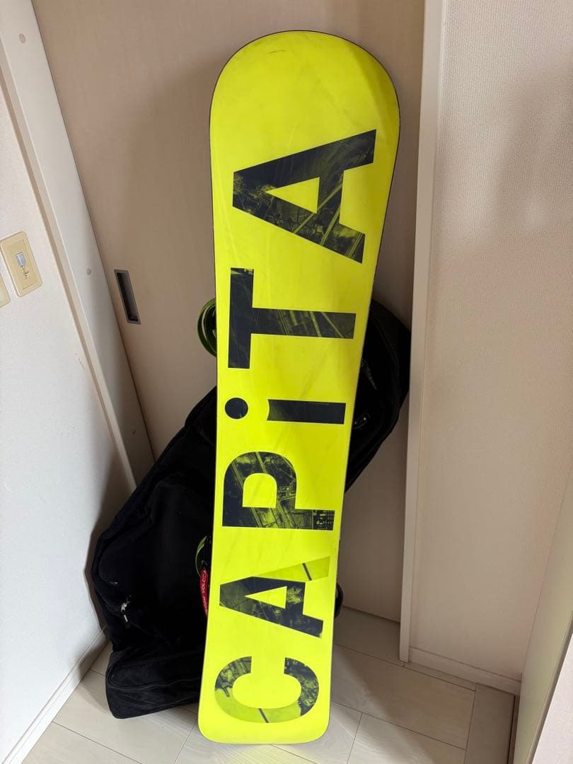 CAPiTA スノーボード イエロー バインディング付き