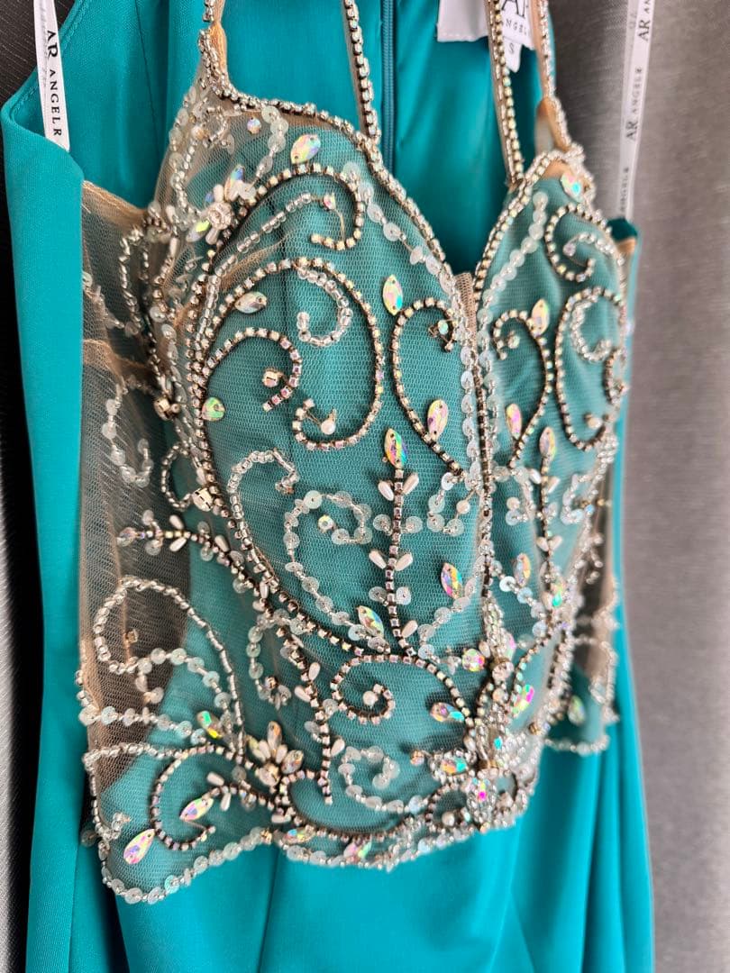 【Angel R 】キャバドレス ブルー ビジュー ミニドレス