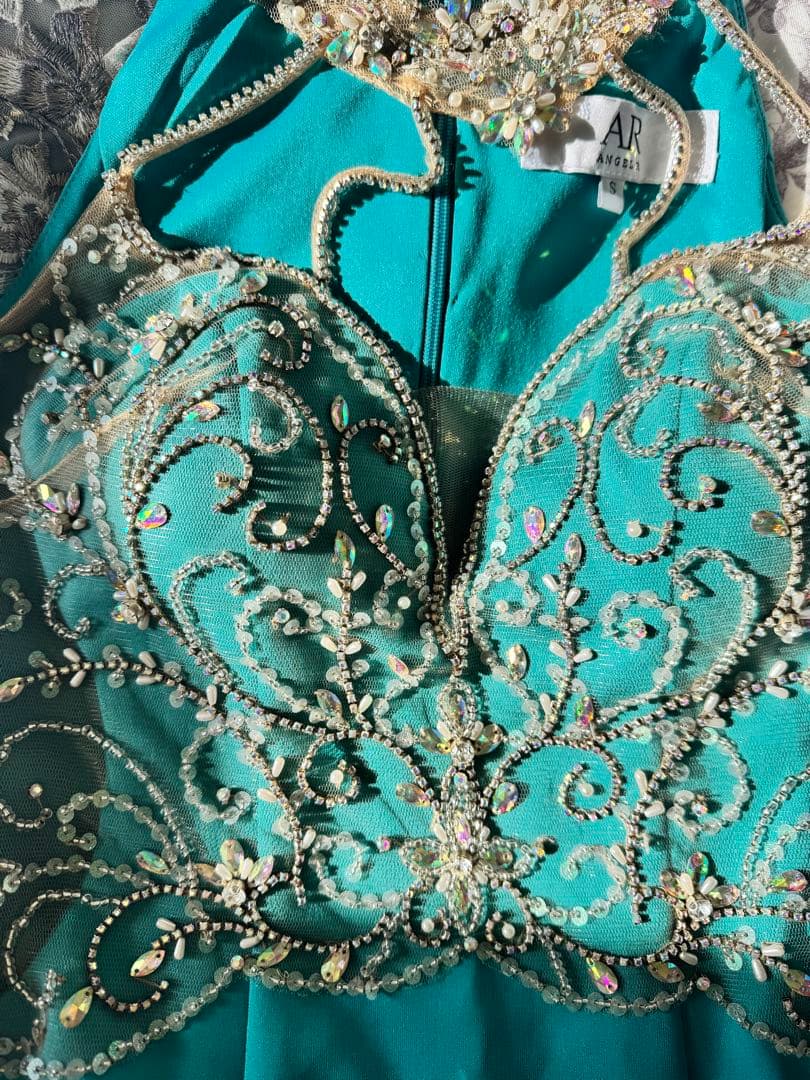 【Angel R 】キャバドレス ブルー ビジュー ミニドレス