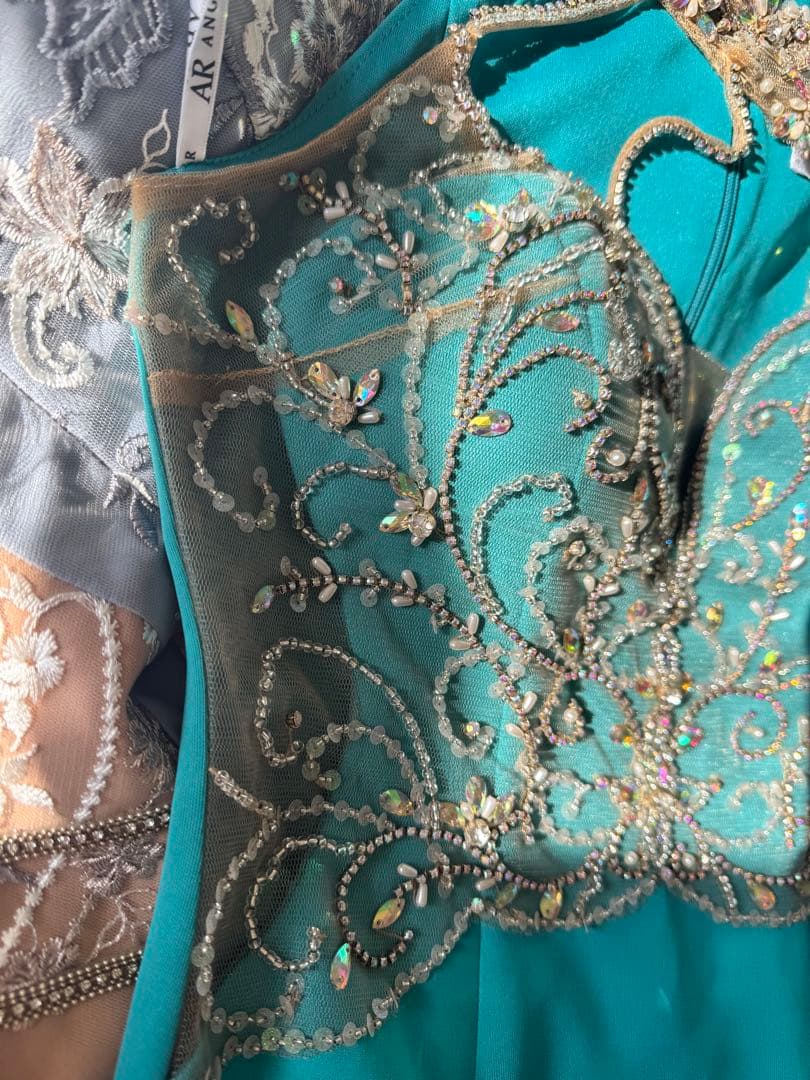 【Angel R 】キャバドレス ブルー ビジュー ミニドレス