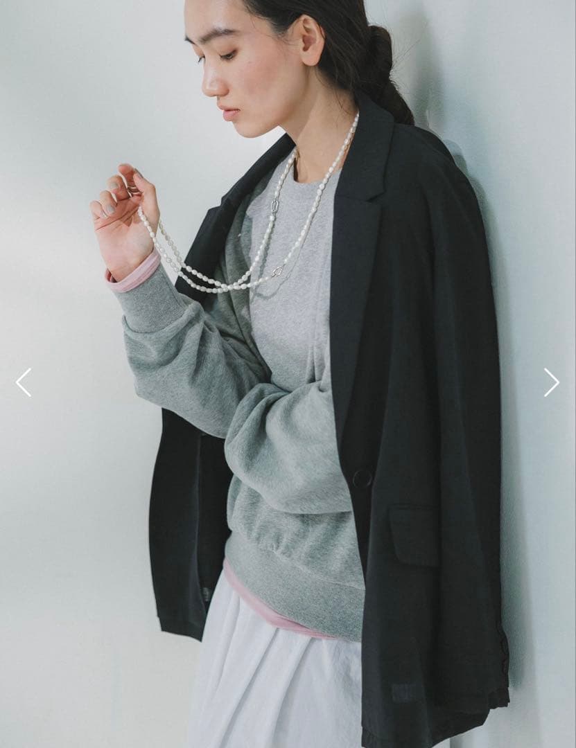 【crewre】size3 レイヤードシアージャケット ブラック