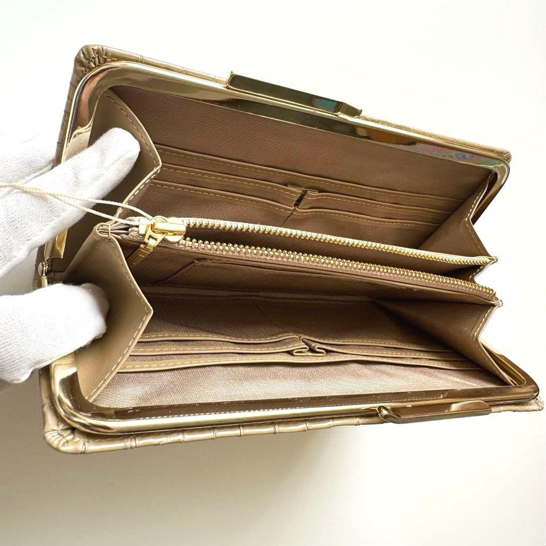 TOPKAPI トプカピ Lux ルクス クロコ調エナメル がま口 長財布