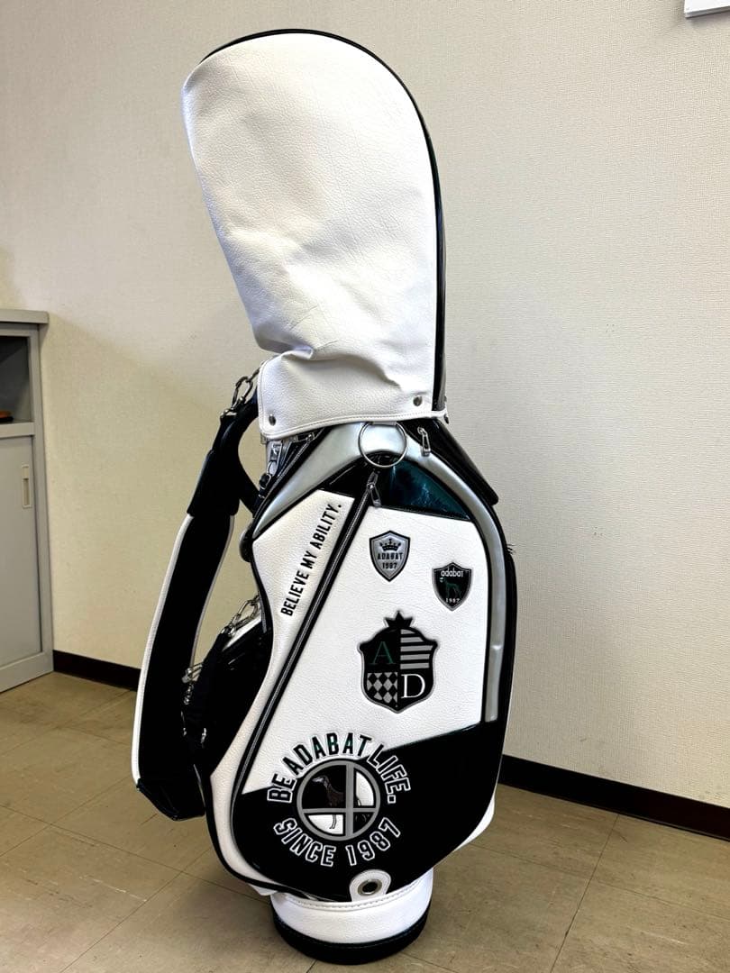addabar ゴルフキャディバッグ ホワイト・グリーン