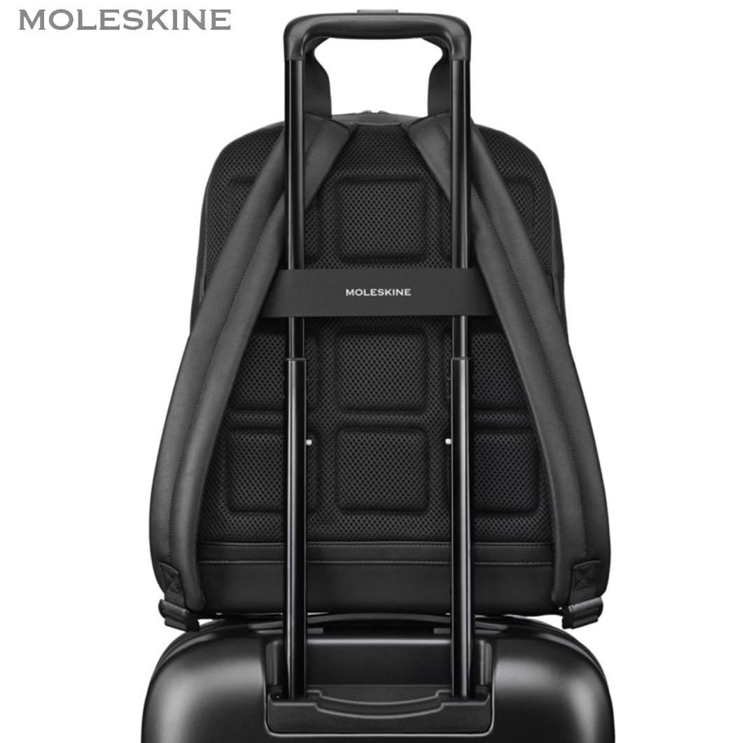 未使用品 モレスキン バックパック ビジネスリュック ブルー A4 レザー