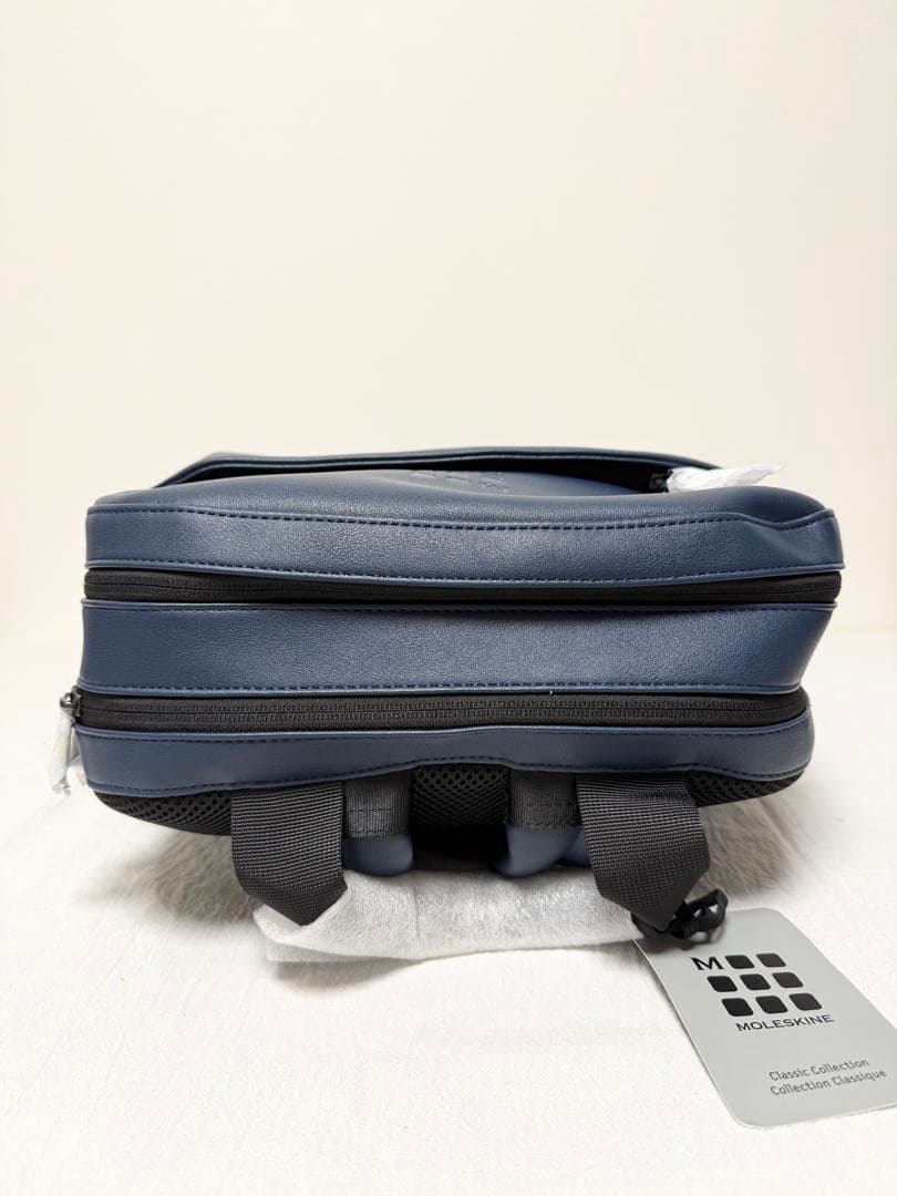 未使用品 モレスキン バックパック ビジネスリュック ブルー A4 レザー