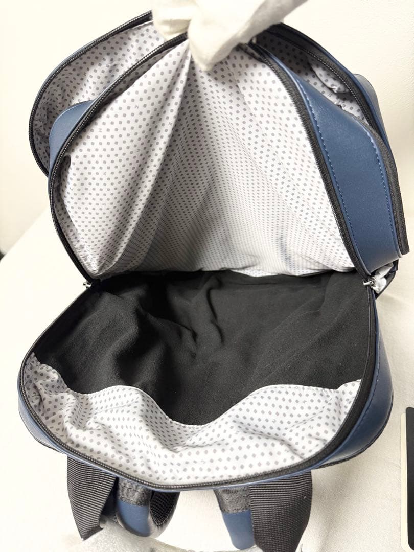 未使用品 モレスキン バックパック ビジネスリュック ブルー A4 レザー